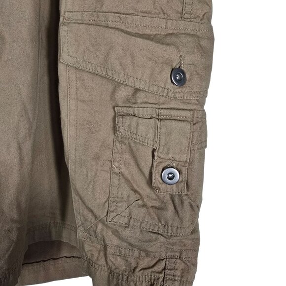 King Size Cargo Shorts 46‎ Big Men's Tan Khaki Pockets - Picture 5 of 7